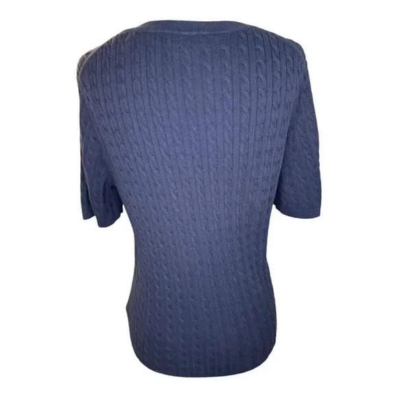 Tommy Hilfiger Women's Cable Knit Pullover Sweater Navy Blue Size Large‎ - Picture 2 of 8